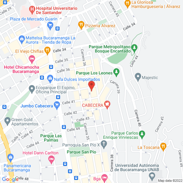 Map of Mega Burguer