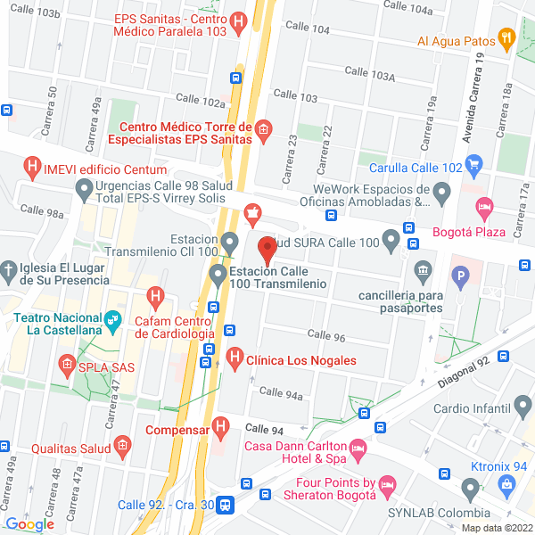 Map of Plaza 100 City Business