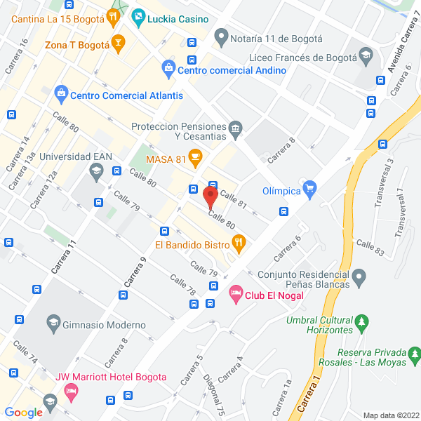 Mapa de Restaurante Casa Agape