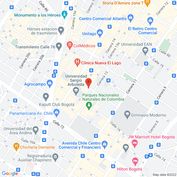 Mapa de Representaciones Dentales De Colombia Ltda.