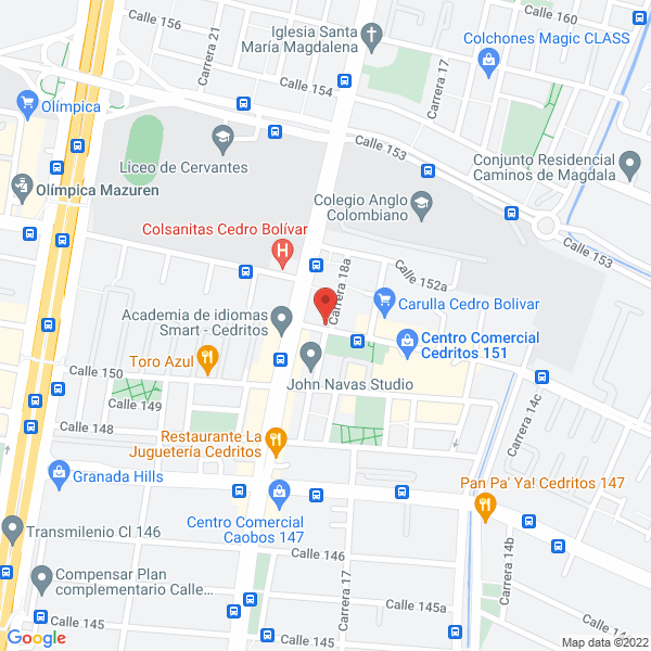 Map of Pizarro Gonzalez Cuervo S.A.S.