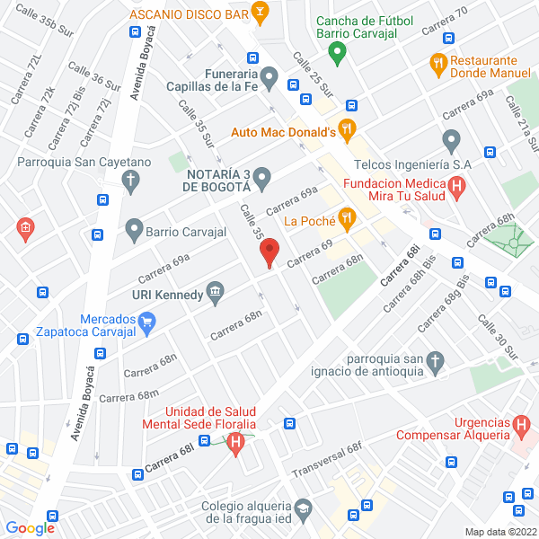 Map of Mecanizados Y Moldes S.A.S.