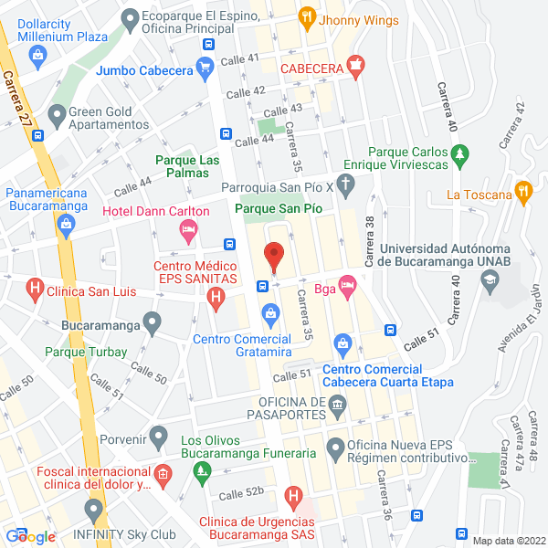 Map of Restaurante El Imperio Chino