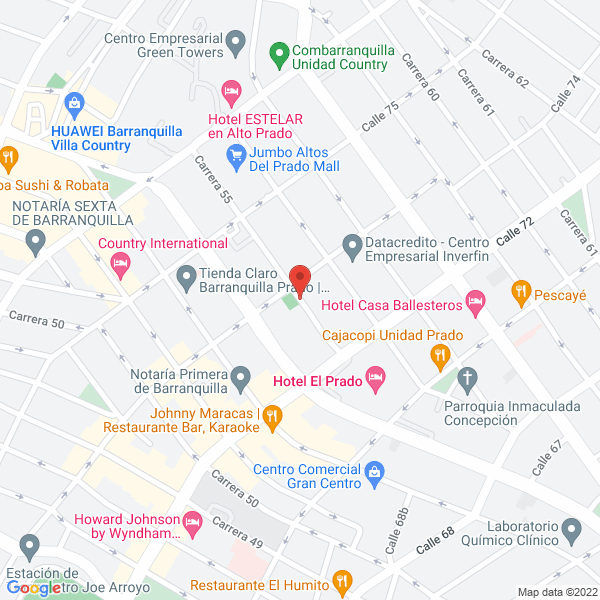 Map of Cancha La Monumental
