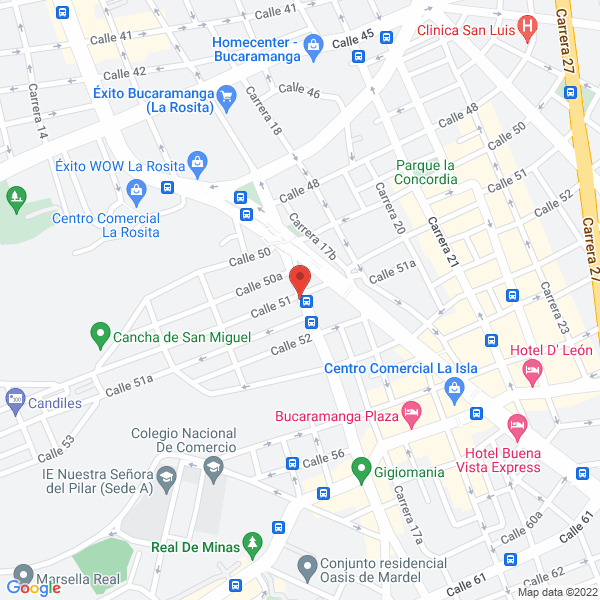 Map of Panadería Y Bizcochería Tolima
