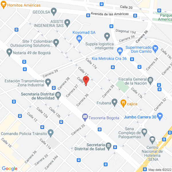 Map of Produgán S.A.