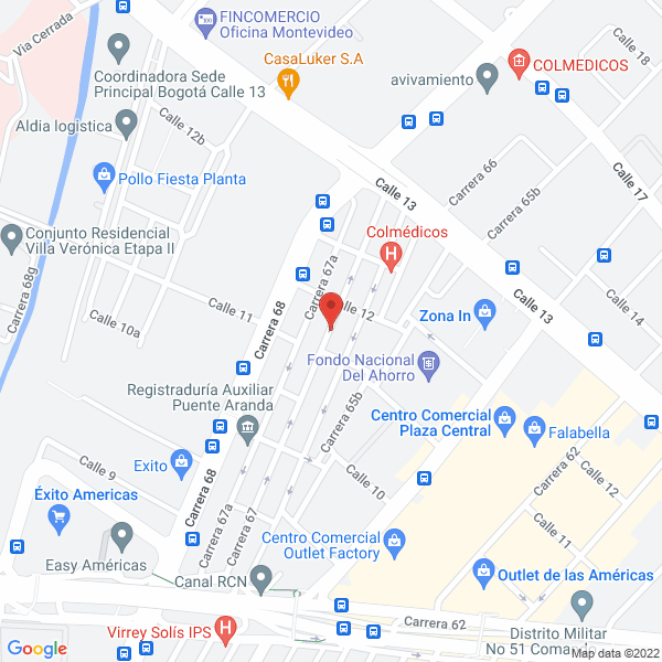 Map of Productos Condimentos El Sol S.A.S.