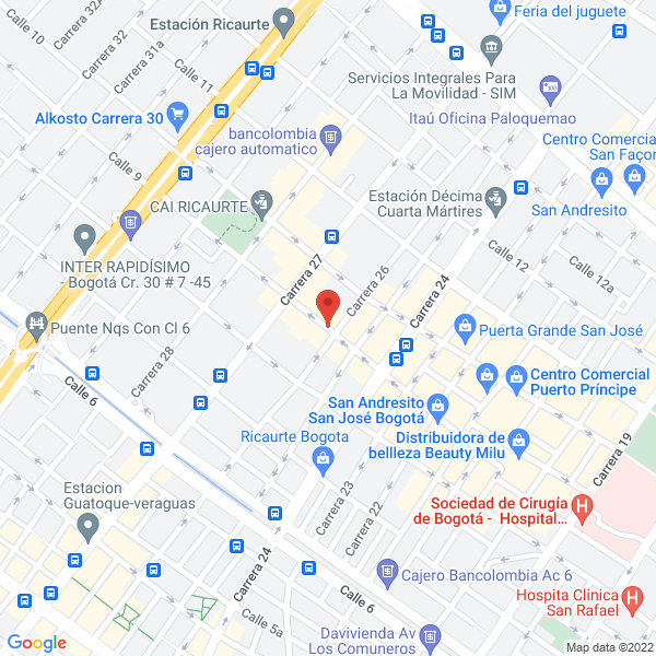 Map of Universal De Suministros La Vid Sas
