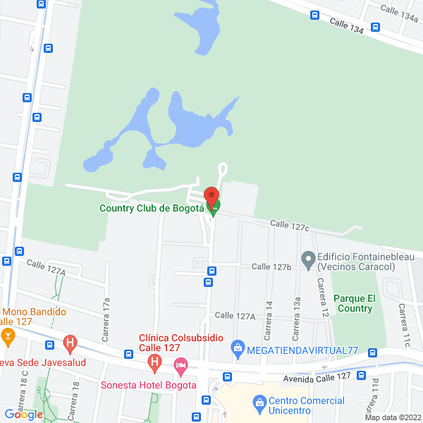Map of Country Club De Bogotá