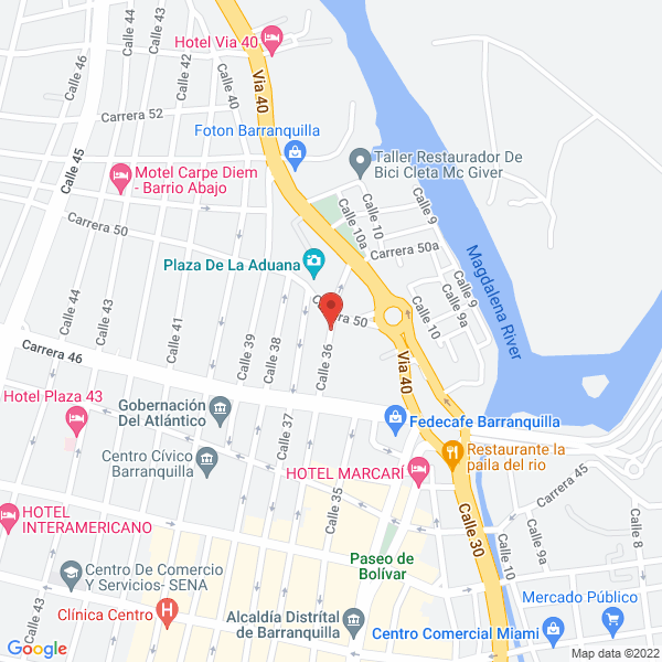 Map of Naviera Fluvial Colombiana S.A.