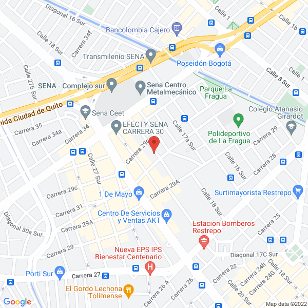 Map of Cartonería Mosquera S.A.