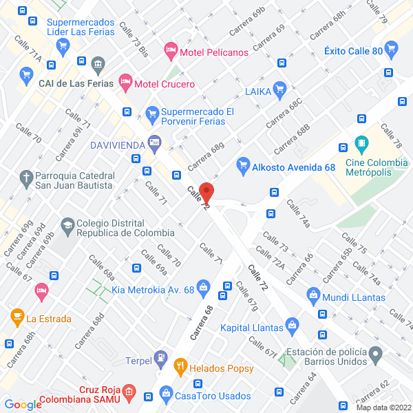 Map of Agencia De Viajes Tayrona Tours