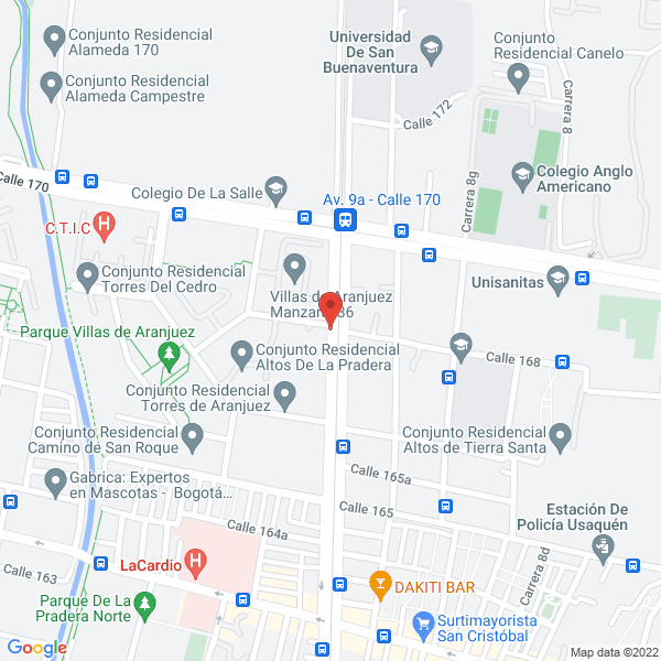 Map of Aliados En Tecnología Y Calidad S.A.S.