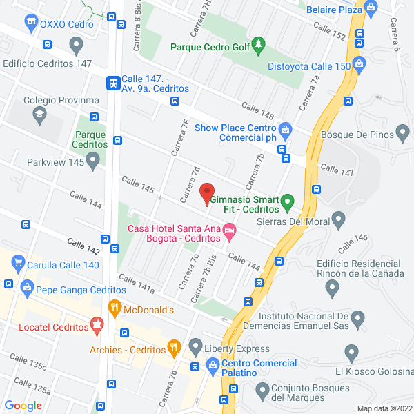 Map of Air World Inversiones Y Servicios S.A.S.