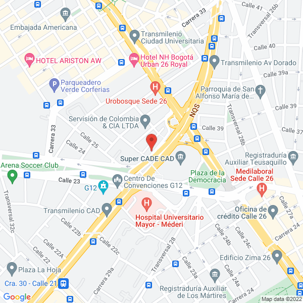 Map of Alianza Y Gestión Empresarial Sas