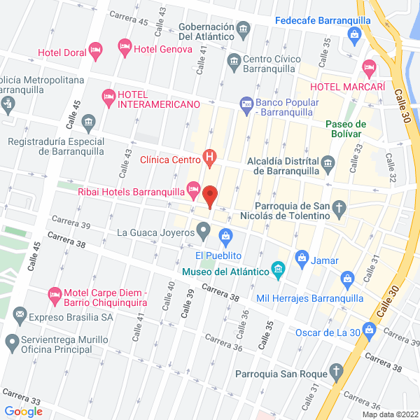 Map of Almacén Musical Barranquilla Ltda.