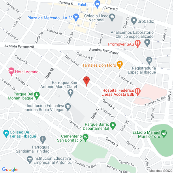Map of Almacén Vidrios Y Pinturas La 28