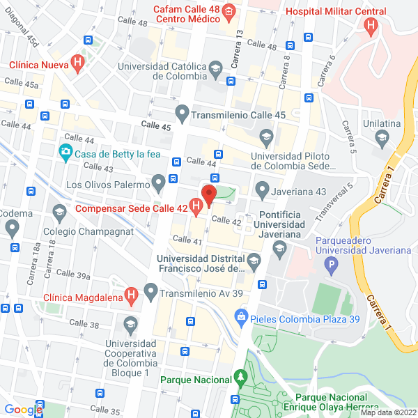 Map of Almacén Importadora Nacional Médica