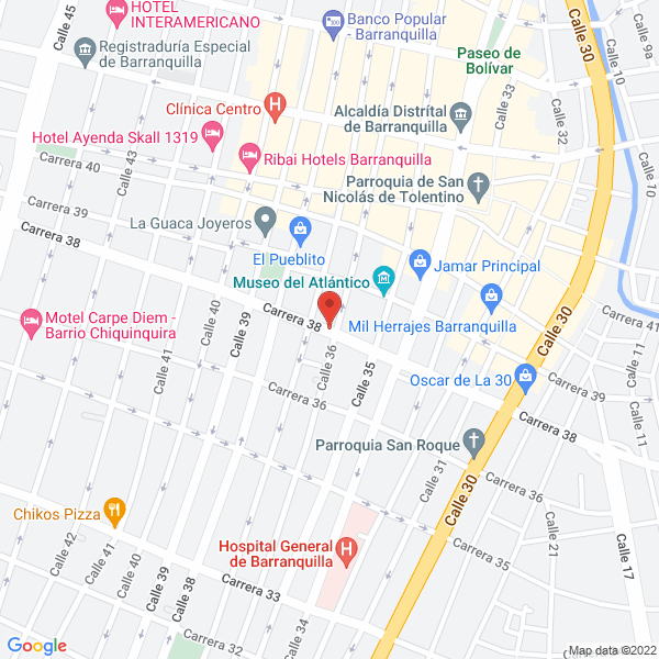 Map of Almacén Surtclutch Ltda.