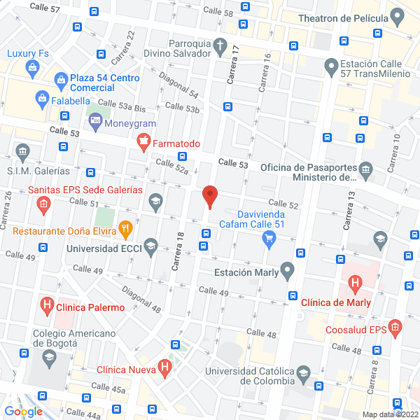 Map of American Express Comunicaciones