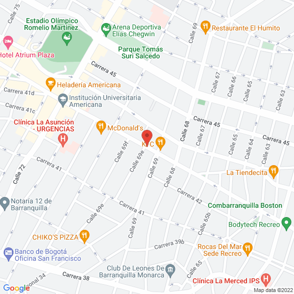 Map of American Services