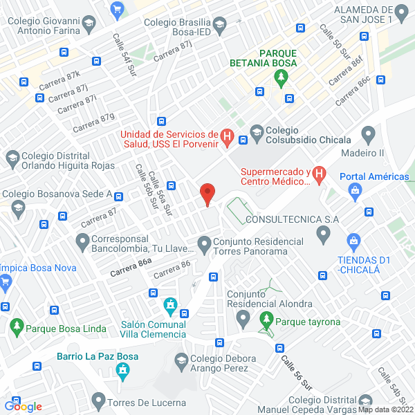 Map of Americantex Colombia S.A.S.