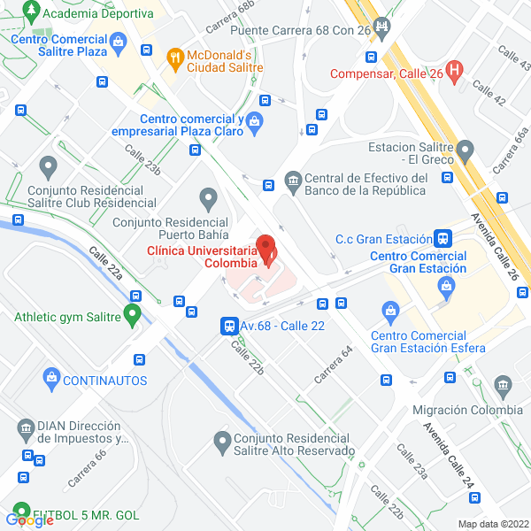 Map of Centro Audiológico De Occidente Ltda