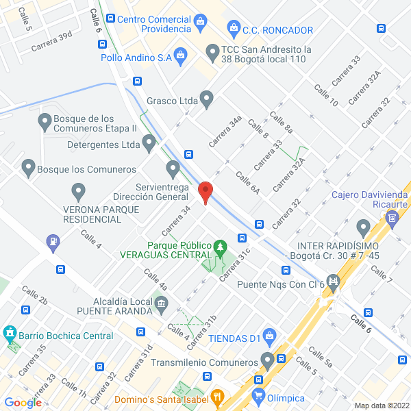 Map of Bloques Y Ladrillos Los Comuneros