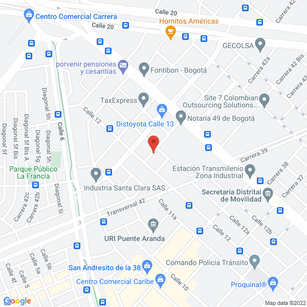 Mapa de Chaba S.A.S.
