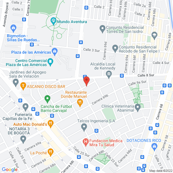 Mapa de Colorplastic S.A.S
