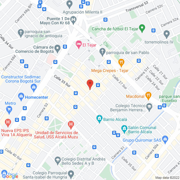 Mapa de Centro Naturista Calidad De Vida