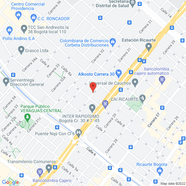 Mapa de Comercializadora Metalurgica El Negro