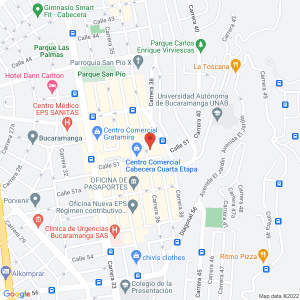 Map of Optica Classic Plus