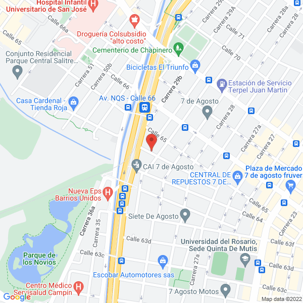 Mapa de Cervecería Tres Marías