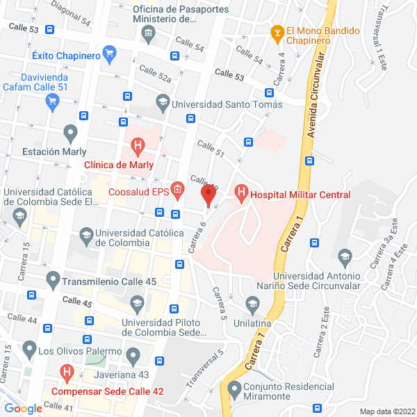 Mapa de Clínica Colombiana De Sexualidad Familia Y Pareja