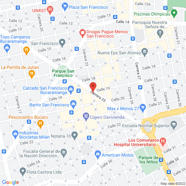 Map of Clinica De Llantas Y Rines Ltda.