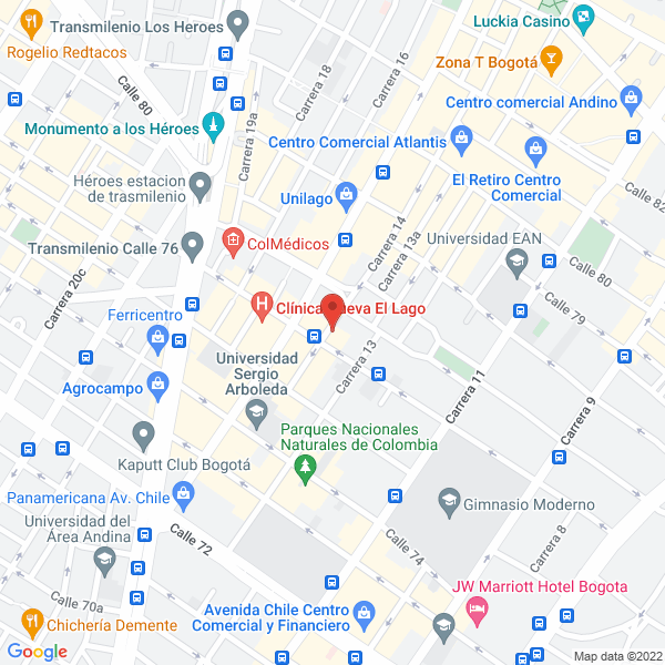 Mapa de Clinica El Nogal