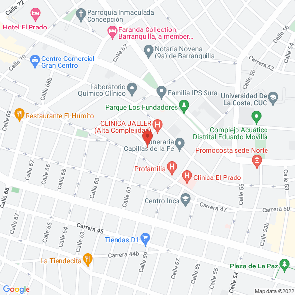 Map of Clinica Jaller Alta Complejidad