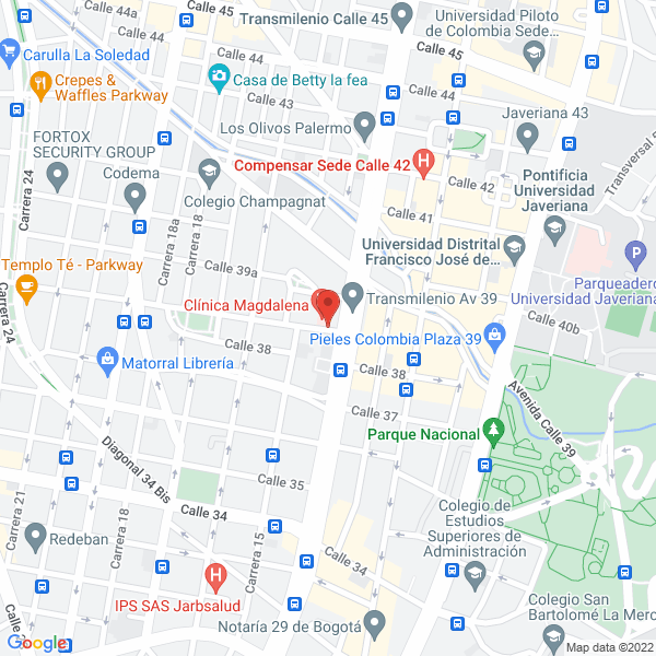 Mapa de Clínica Magdalena