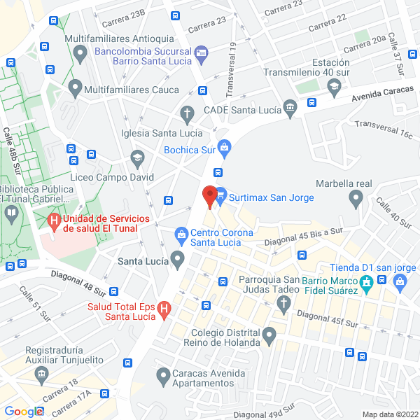 Mapa de Clínica Odontologica Odontosalud Número 1 Ltda