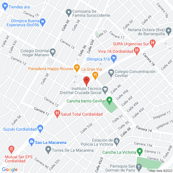 Map of Clínicas Odontológicas Odontos Grupal