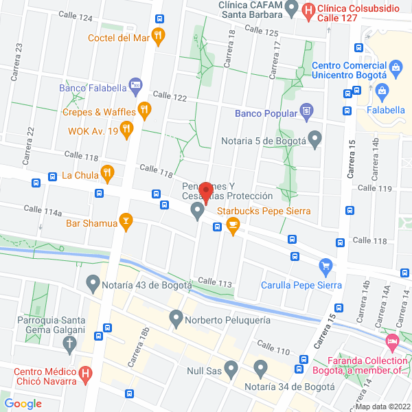 Mapa de Droguería Forsalud Drugstore