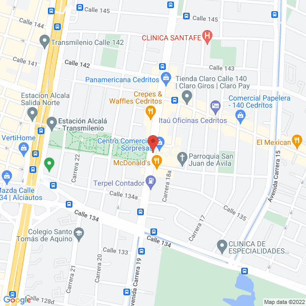 Mapa de Huevos Santa Yema S.A.