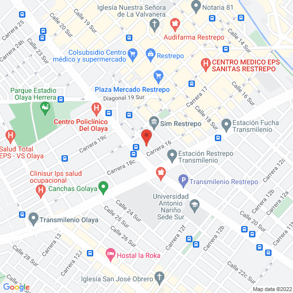 Mapa de Ips A Prueba Bogota Restrepo Ltda.
