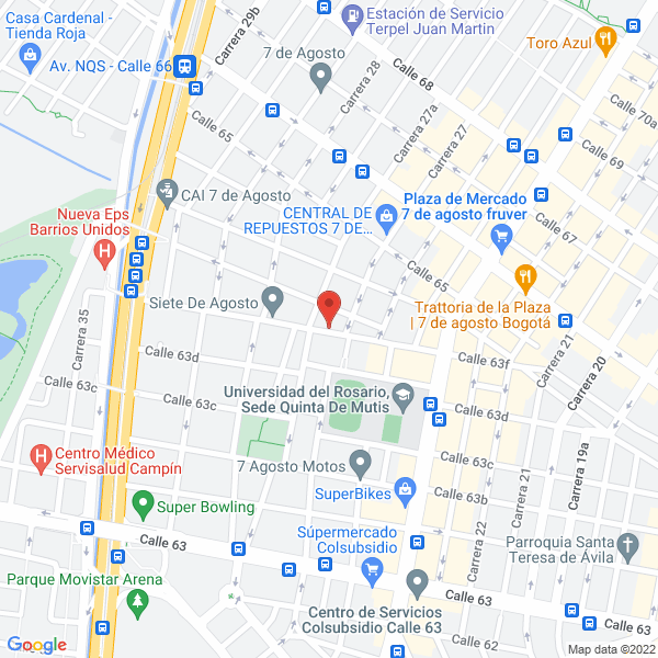 Mapa de Inverpartes S.A.S.