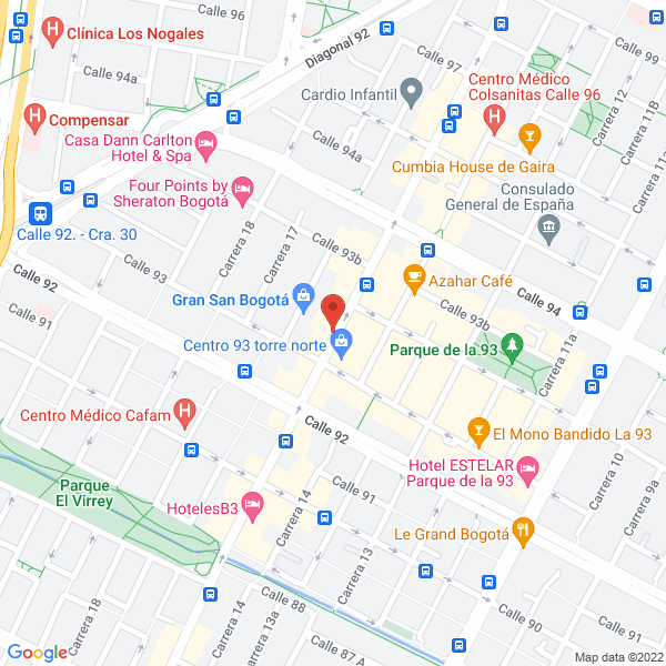 Mapa de Kokorico Calle 93