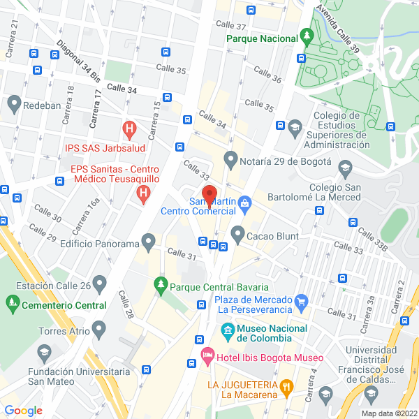 Mapa de Novo Nordisk Colombia S.A.S.