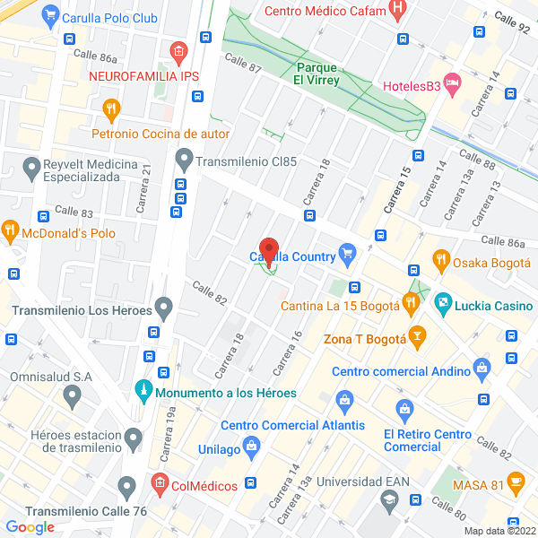 Mapa de Latin Professional