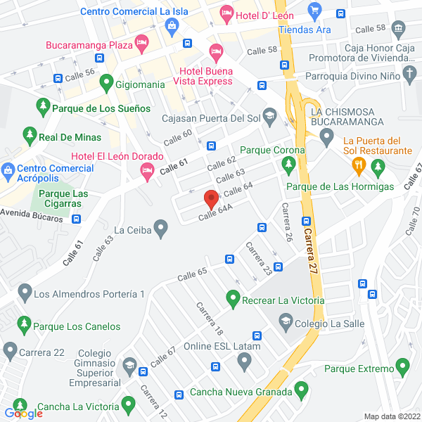 Map of Jardín Infantil Salacuna Construyendo Mí Mundo
